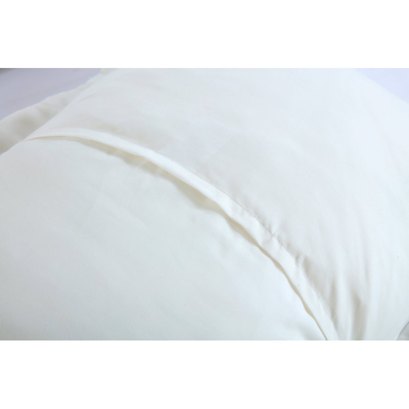 Cream Embroidered Cotton Polyester Standard Pillow Shams