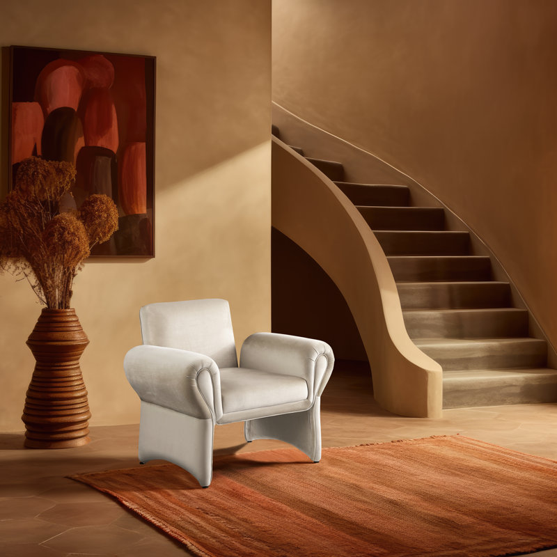 Fleurette 36,5 de large, Velours crème