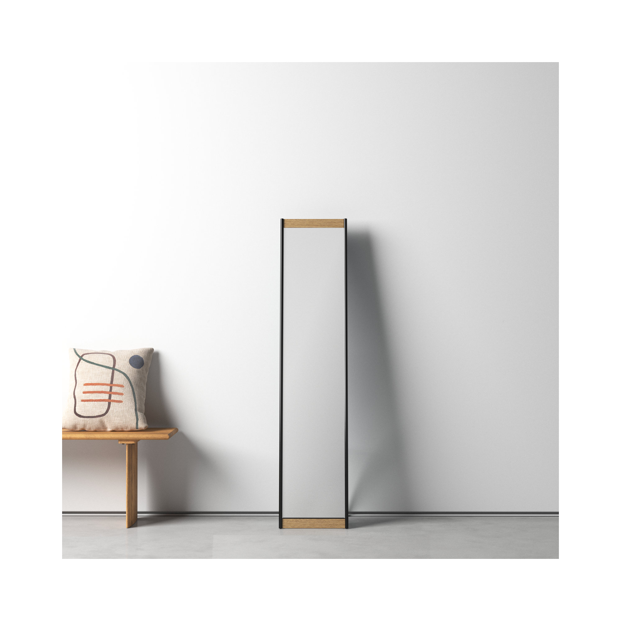 Morrell Flat Floor Mirror, Natural