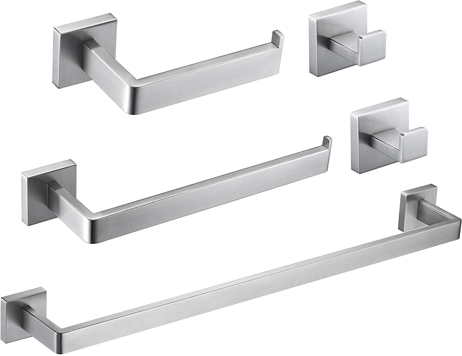 Ensemble De Quincaillerie De Salle De Bain Franklin Laiton KIN5PC-SN - Neuf