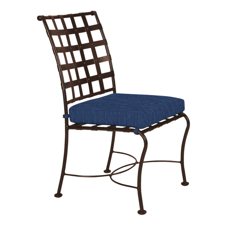 Classico Outdoor Dining Side Chair, Copper Creek, Flagship Stone Sunbrella®