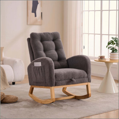 Chaise berçante d'appoint avec repose-pieds