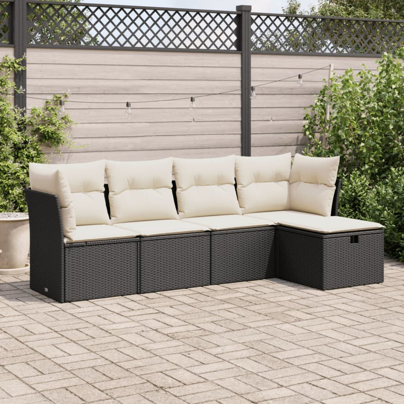 Ensemble de canapé de jardin Vidaxl - noir
