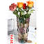 Vase en verre rose / bleu Callendale 11,8 po