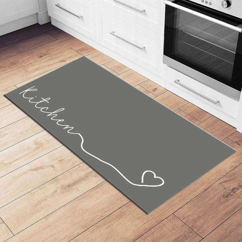 Tapis en jute tissé à la machine en gris clair / blanc, Rectangle 1 pi 8 po x 2 pi 7 po
