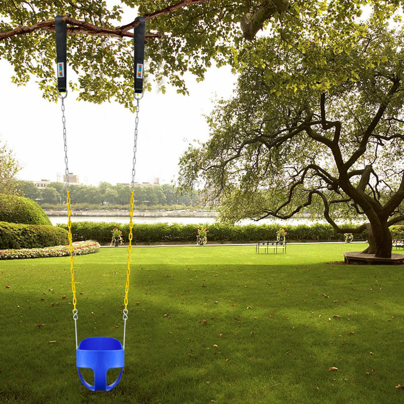Winado Rubber Bucket Swing Swing Seat with Mounting Hangers and Chains, Blue