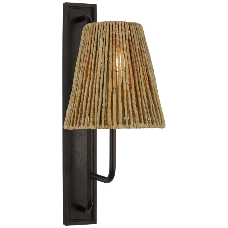 Rui 1 - Light Armed Sconce, 20" H x 8" W x 12.75" D, Aged Iron