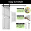 Homacer 84inch High White Unassembled & Finished H Design Barn Door with Single Door Non-Bypass Installation Hardware Kit, interior use only-114609216