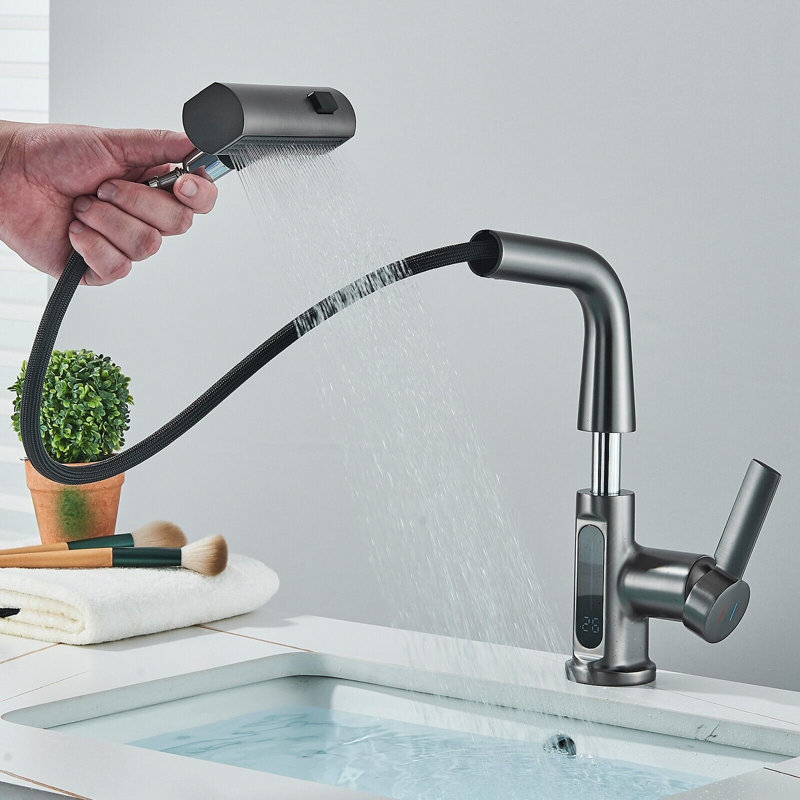 Robinet de salle de bain monocorps et monocommande avec bonde