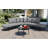 Half- Moon Curved Outdoor Sofa Set with Coffee Table and Backrest Cushions-1453113189