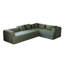 Lit escamotable de 78,7 po, canapé-lit en chenille 2 pièces, 4 sièges au sol, 4 coussins confortables, mousse haute, sans assemblage, canapé convertible à poche latérale avec poche, doux et de soutien, rangement