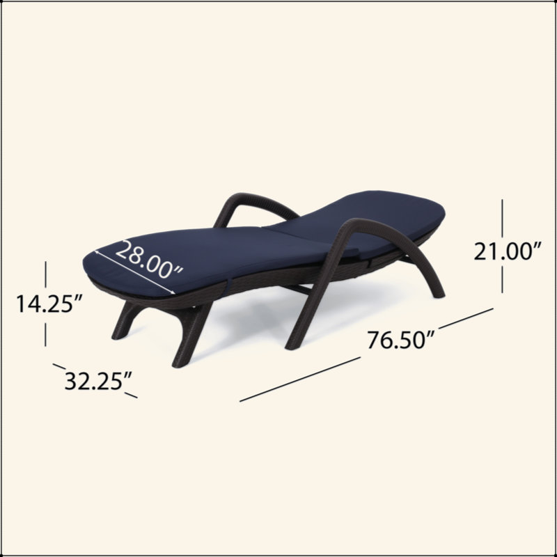 Chaise longue d'extérieur luxueuse pour une détente et un confort ultimes, Marine