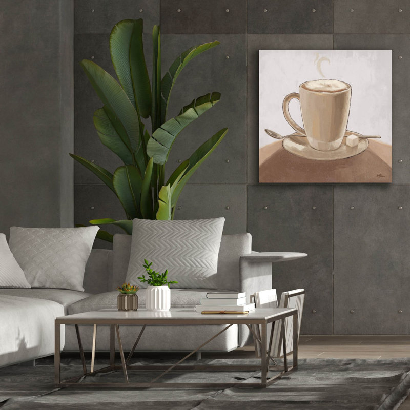 «Coffee And Co 4 Neutral» par Janelle Penner, art mural sur toile, H 37 po x l 37 po x P 1,5 po