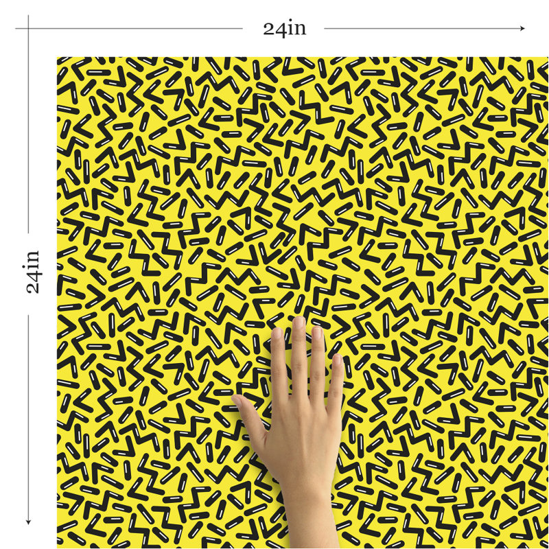 Panneau de papier peint adhésif amovible à thème Manan Shapes