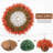 24-piece Orange Artificial Fall Mums With 2 Hanging Baskets