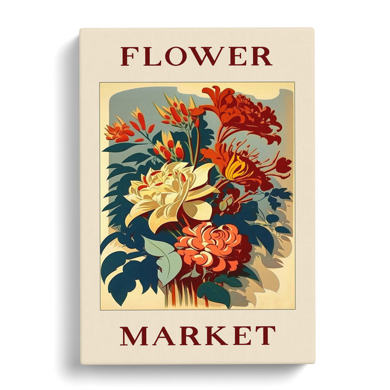 Flower Market Exhibition Antique No.2 - Wrapped Canvas, 50cm H x 35cm W x 3cm D