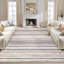 Tapis décoratif moderne à rayures 6 x 9 Modern-616416433