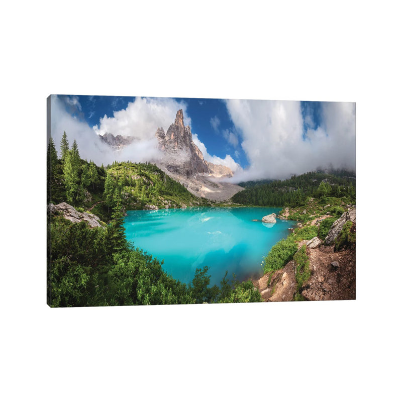 Vénétie - Lago Di Sorapis Panorama, H 12 po x l 18 po x 1,5 po