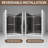 56"-60" W X 75" H Frameless Sliding Shower Door, Brushed Nickel Shower Screen, 5/16" (8Mm) Clear Tempered Glass With Explosion-Proof Film-123210294