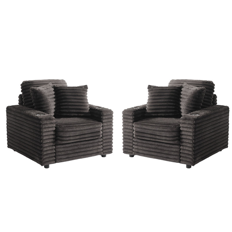 Upholstered Armchair, Chocolate