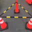 Barres de circulation rétractables en PVC 50 - 78,7 po (ensemble de 6)