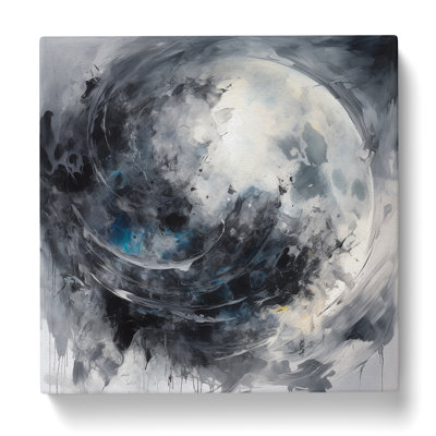 Moon Gestural Art No.2 - Wrapped Canvas