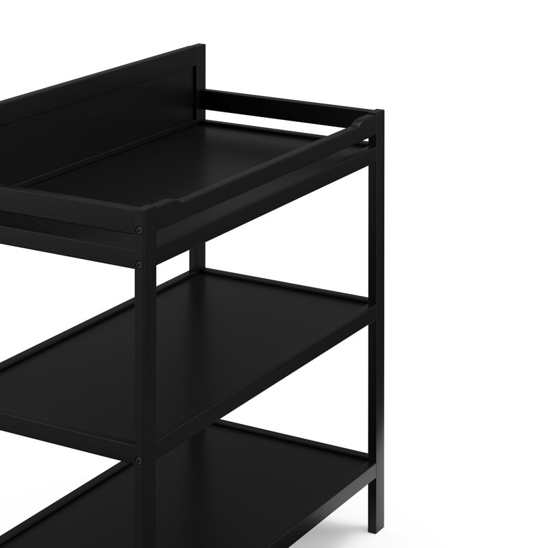 Table à langer avec matelas Alpine, Noir