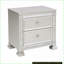 Table de chevet 2 tiroirs Modern Silver