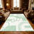 1PC Sage Green Geometric Line & Circle Abstract Pattern area rugs for Living Room, Soft, All seasons, Easy-maintain, Washable Indoor mat, Farmhouse suitable for dining table, bedroom, entryway, home office, patio, kitchen, Home Decor, Outdoor Decor.-306910072