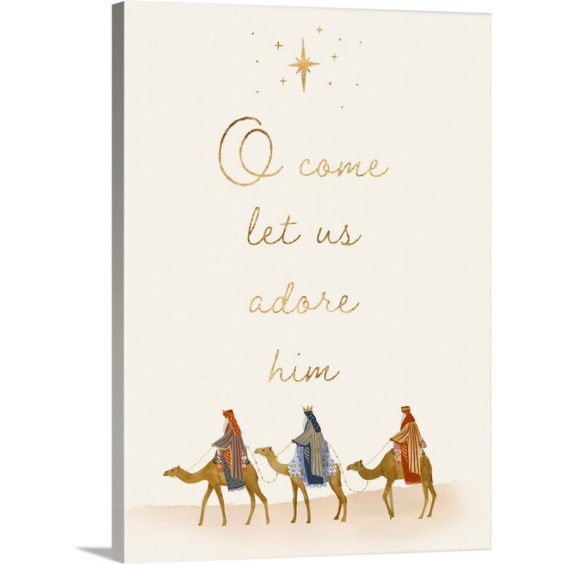 «Away in a Manger I» par Victoria Barnes - peinture sur toile tendue, Toile tendue, H 40 po x l 30 po