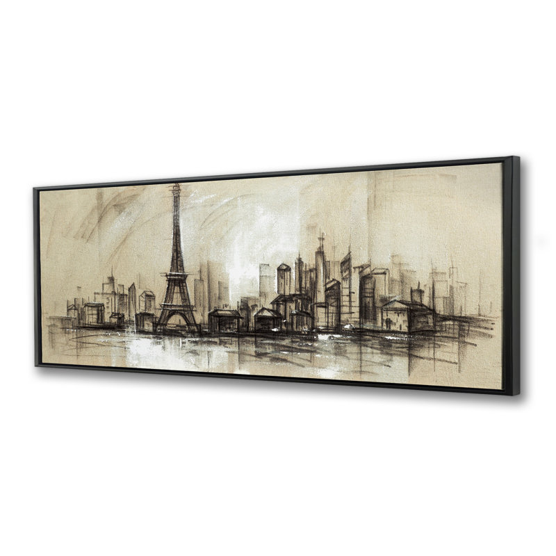 Croquis de la Tour Eiffel - Toile encadrée pour le décor du salon