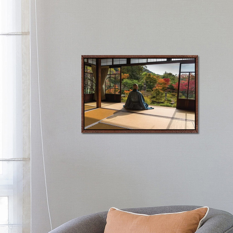 Meditation by Marc Pelissier - Print on Canvas, Classic Brown Wood Framed, 66.04 cm H x 45.72 cm W
