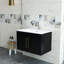 Ensemble de meuble-lavabo mural 30 po avec lavabo, portes doubles et installation facile-1835771203