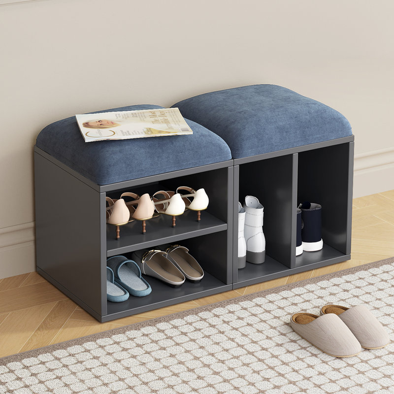Velvet Shoe Stool
