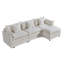 Canapé modulaire en L 108,66 "en chenille moderne avec méridienne convertible, canapé modulaire profond avec repose-pieds Comfy Cloud-121356802