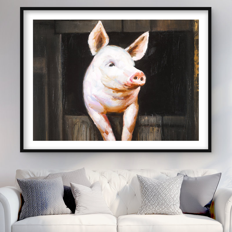 Sourire de cochon - salon contemporain imprimé avec passe-partout