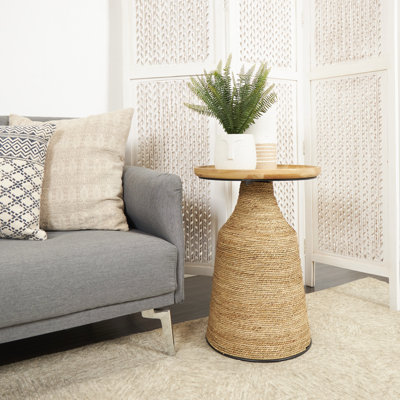 Table d'appoint avec plateau en bois brun