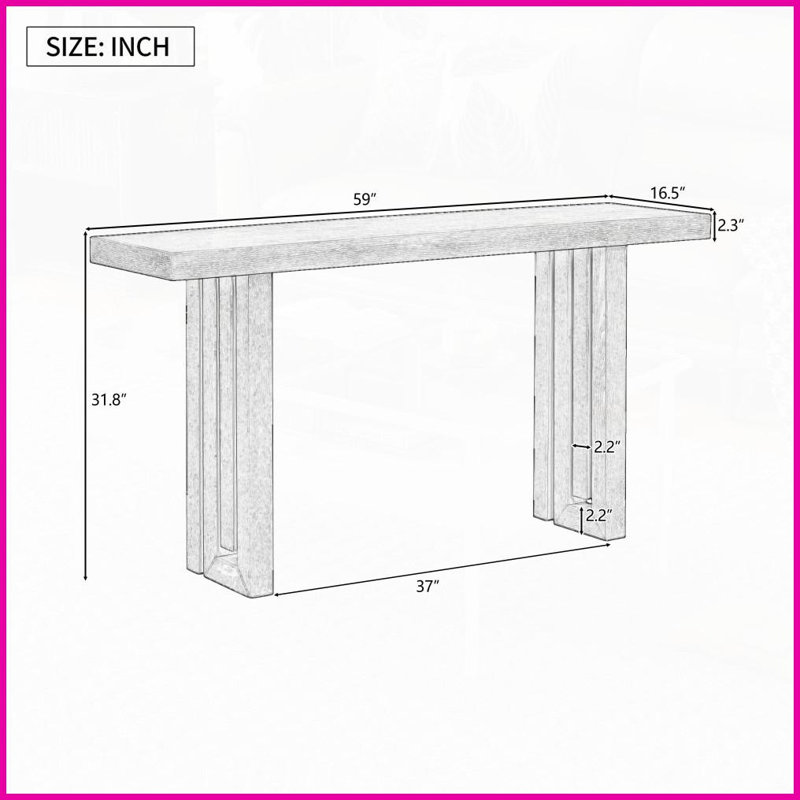 Table basse en placage de chêne de forme unique pour le vestibule du salon - Plateau spacieux, facile à assembler et amp; Décoration élégante