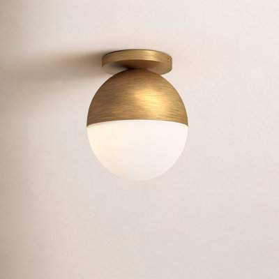 Monae Single Light Glass Flush Mount