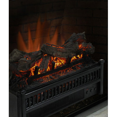 Heintz 23'' W Black Electric Logs with 4777 BTU