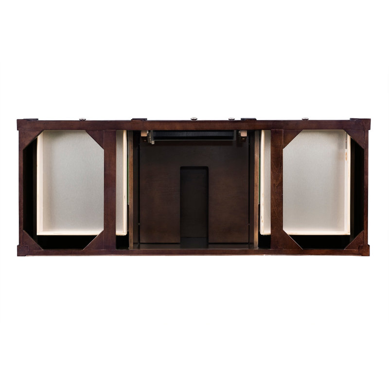 Meuble-lavabo simple 60 po Dussault, Acajou bruni, 8 po, Fantôme