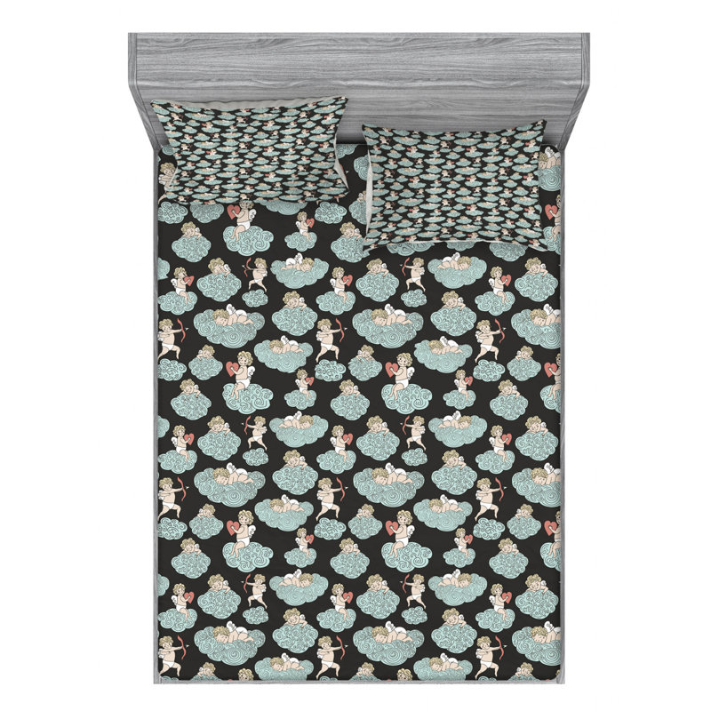 Microfiber Sheet Set, Queen Sheet Set with Fitted Sheet