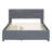 Size Upholstered Platform Bed With Brick Pattern Headboard, With XL Size Trundle And 2 Drawers, Linen Fabric,-1061109645
