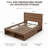 Modern Farmhouse Platform Storage Bed with Concealed Compartments and Open Cubbies-1103158306-1103158307