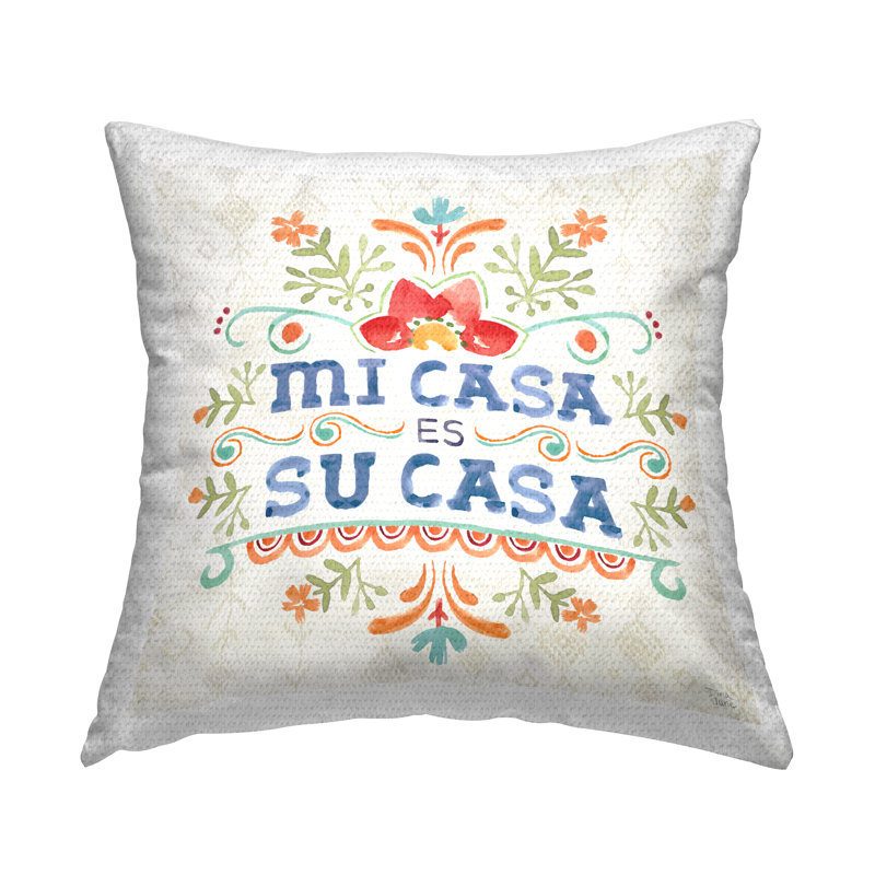 Coussin extérieur Su Casa Hogar Acogedor par Dina June