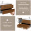 Meuble-lavabo flottant 42 po avec lavabo, meuble de rangement mural avec lavabo à surface solide et tiroirs à fermeture en douceur entièrement assemblés-1543450718