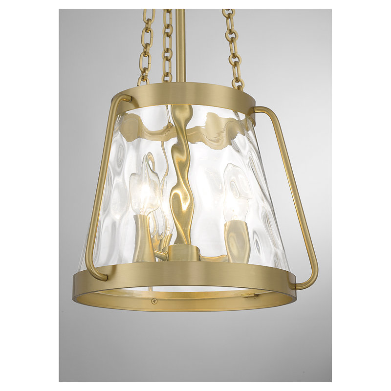 Arieus 4-Light Geometric Pendant in Brass, Brass, 4 Lights, 39.5" H x 18" W x 18" D
