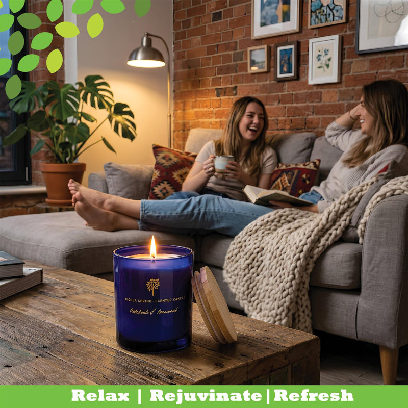 Nicola Spring - 3x Soy Wax Scented Candles - 350g - Lemongrass