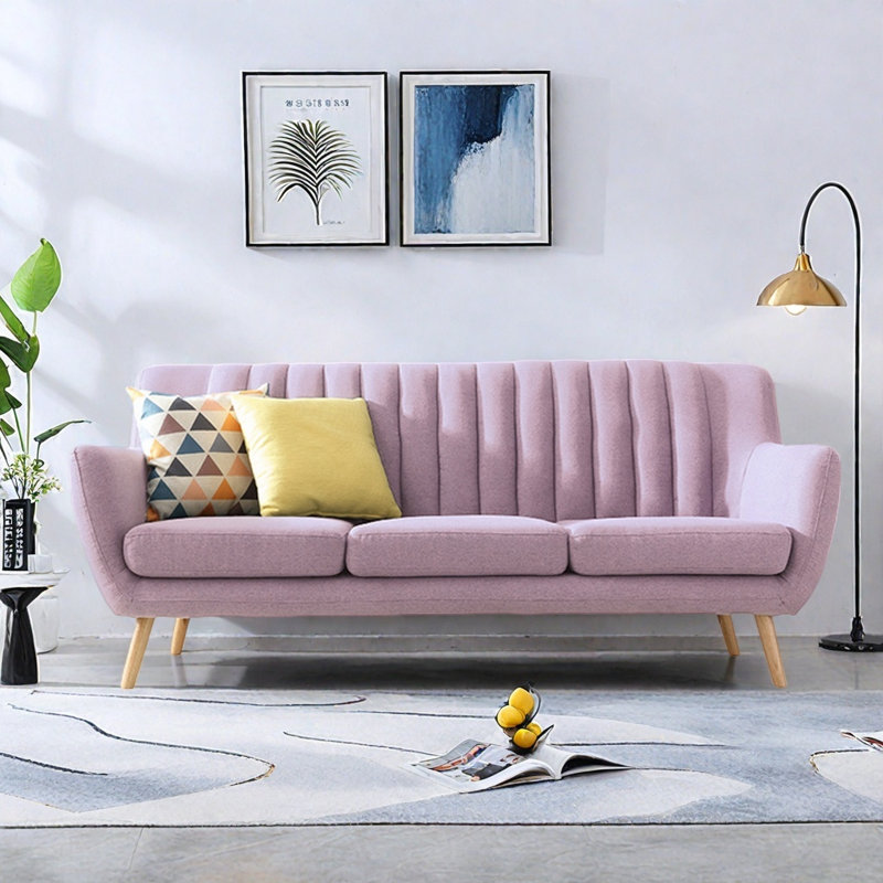 Canapé pour trois personnes, Mauve