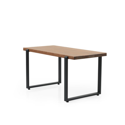 Furnish Home Store Paris 39'' Live Edge Solid Wood Rustic Coffee Cokctail Table for Living Rooms